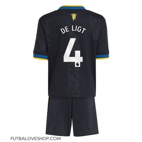 Dres Manchester United Matthijs de Ligt #4 Tretina pre deti 2025-26 Krátky Rukáv (+ trenírky)
